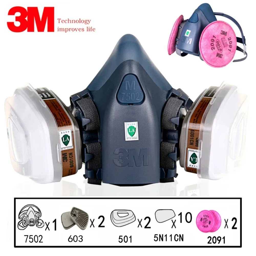 17 em 1 3m 7502 respirador de  - Dust Mask Construction avaliação e preço