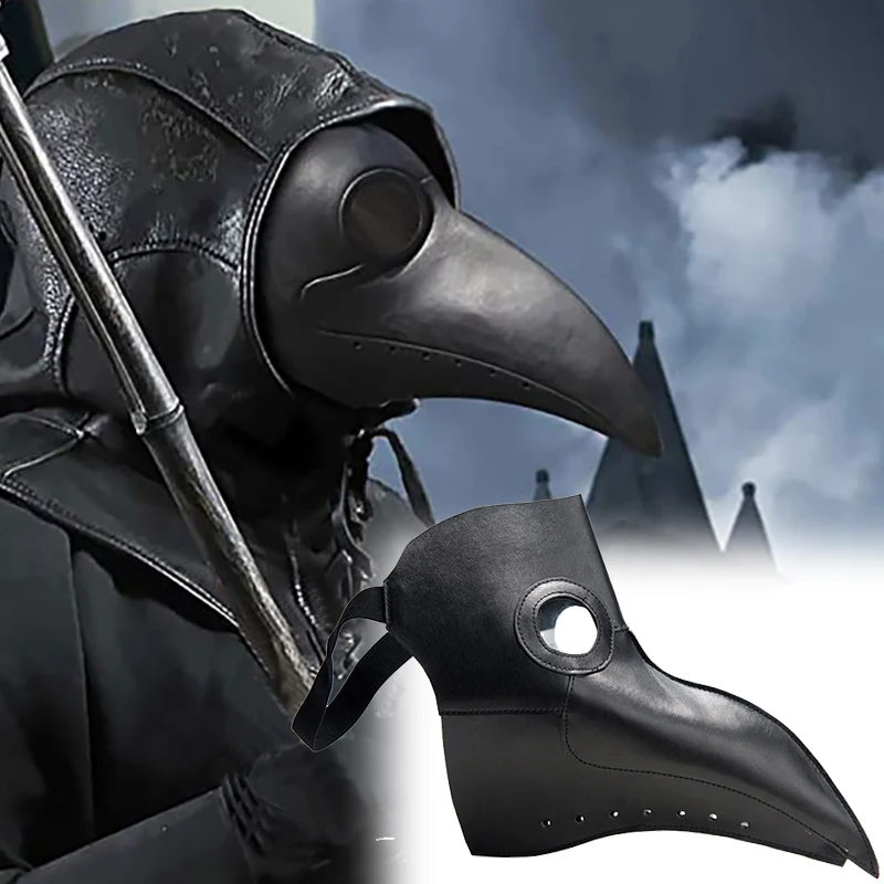 Black Rubber Plague Doctor Mas - Disposable Surgical Mask avaliação e preço